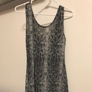 Snake print reptile stretch dress a-line